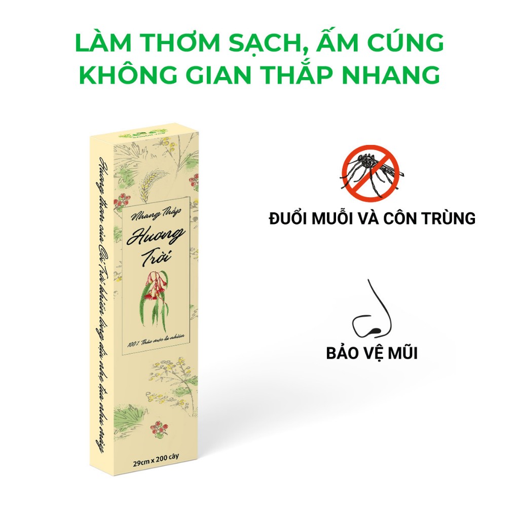 Tép nhang thắp thảo mộc Hương Trời - Hương thơm thiên nhiên làm giải tỏa căng thẳng, cải thiện tinh thần