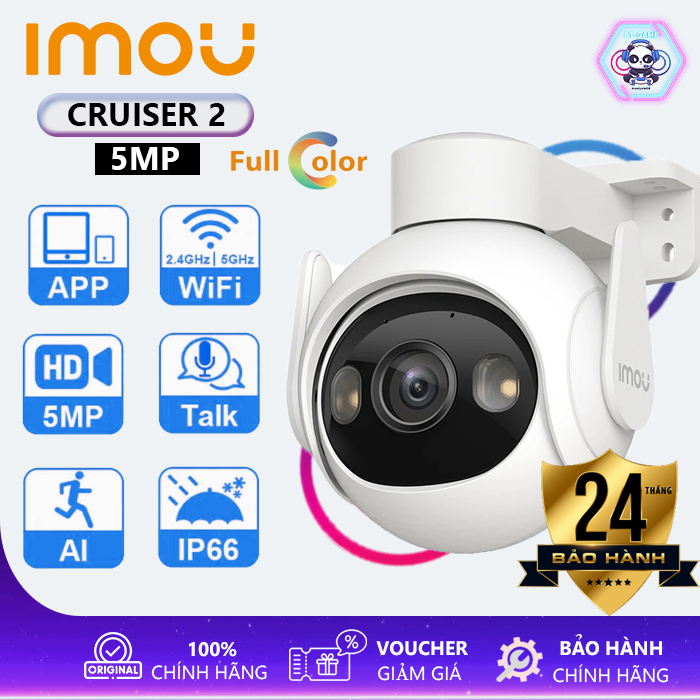 [HOÀN TIỀN] Camera Wifi IMOU CRUISER 2 GS7EP 3K 5MP Full Color - Độ Phân Giải 5MP  - Đàm Thoại 2 Chi