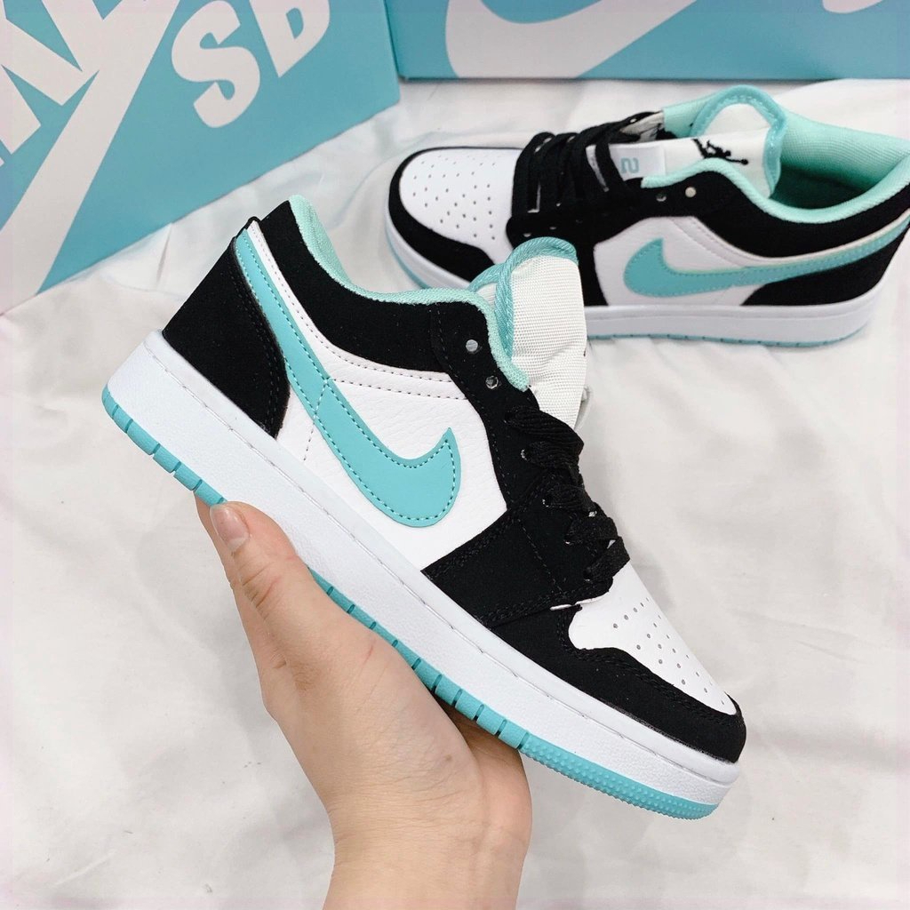Giày Sneaker Cổ Thấp Xanh Ngọc,Giày Jordan Xanh NgọcCổ Thấp Cao Cấp Full Box Sona.Sneaker