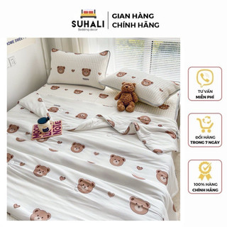 COMBO Chiếu điều hoà bọc chun kèm chăn thun lạnh,combo 4 món chiếu cao su chun bọc và chăn cùng hoạ tiết hàng có sẵn