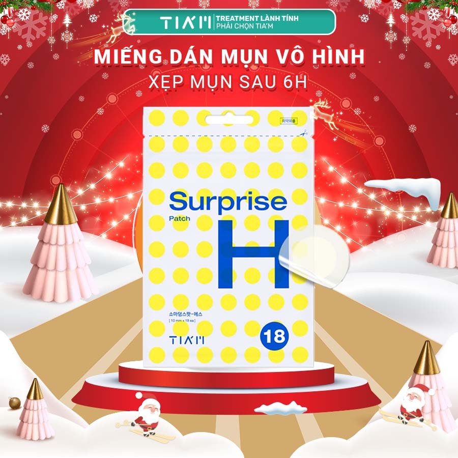 Miếng Dán Mụn Hydrocoloid Siêu Mỏng Tia'm Surprise H Patch 18 Miếng