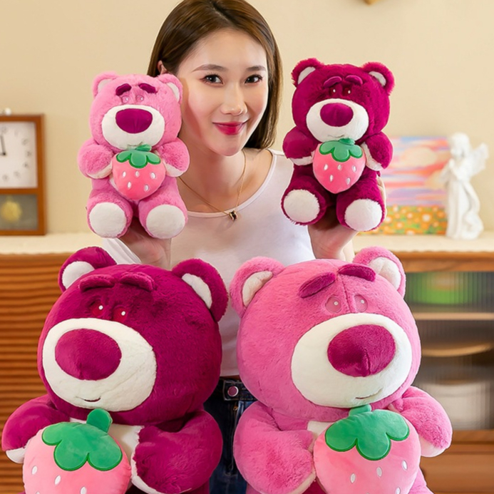 Gấu Bông Lotso Ôm Dâu Mẫu Mới, Gấu Dâu Mini Thiết Kế Dễ Thương