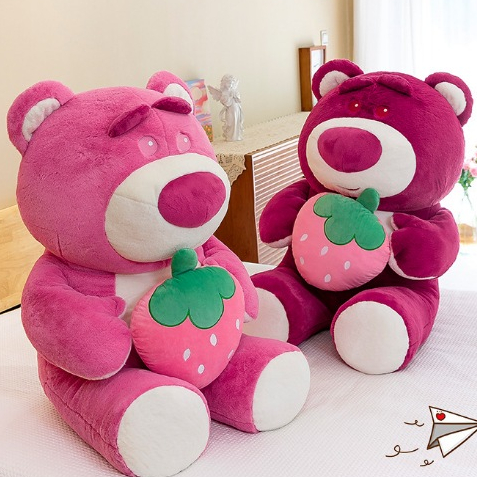 Gấu Bông Lotso Ôm Dâu Mẫu Mới, Gấu Dâu Mini Thiết Kế Dễ Thương