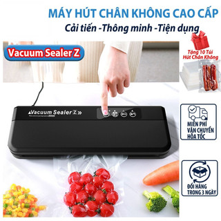 Máy hút chân không thực phẩm mini Vacuum Sealer, Máy hút chân không gia đình giúp thực phẩm tươi lâu hơn,Tặng 10 túi