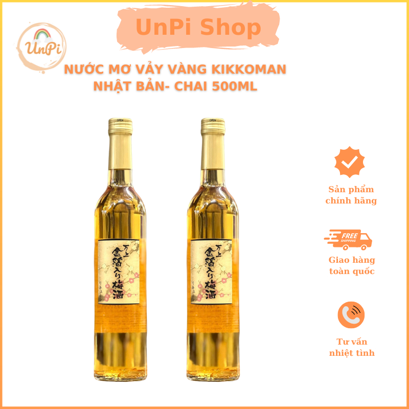Nước mơ Kikkoman vảy vàng  chai 500ml
