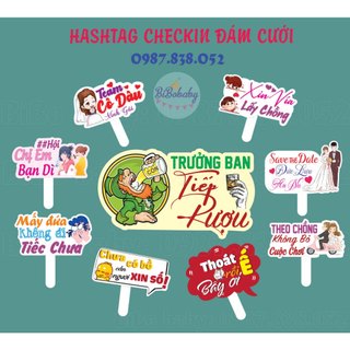 Hashtag checkin đám cưới hàng thiết kế - BiBo baby