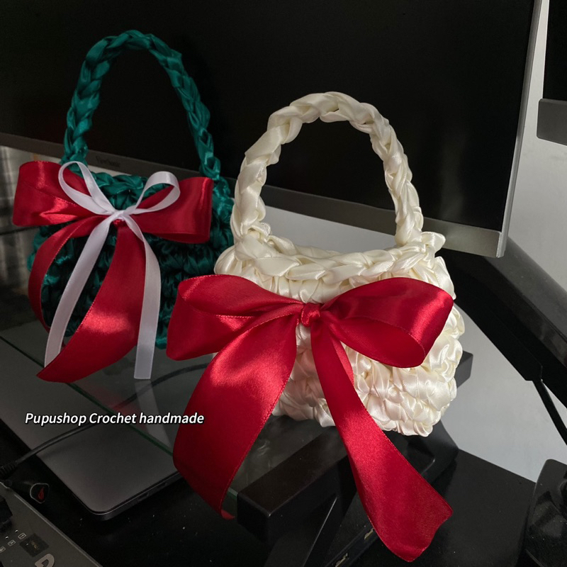 𝐑𝐢𝐛𝐛𝐨𝐧 𝐁𝐚𝐠 𝐂𝐡𝐫𝐢𝐬𝐭𝐦𝐚𝐬 🎀 | Túi ruy băng Handmade | Túi xách handmade