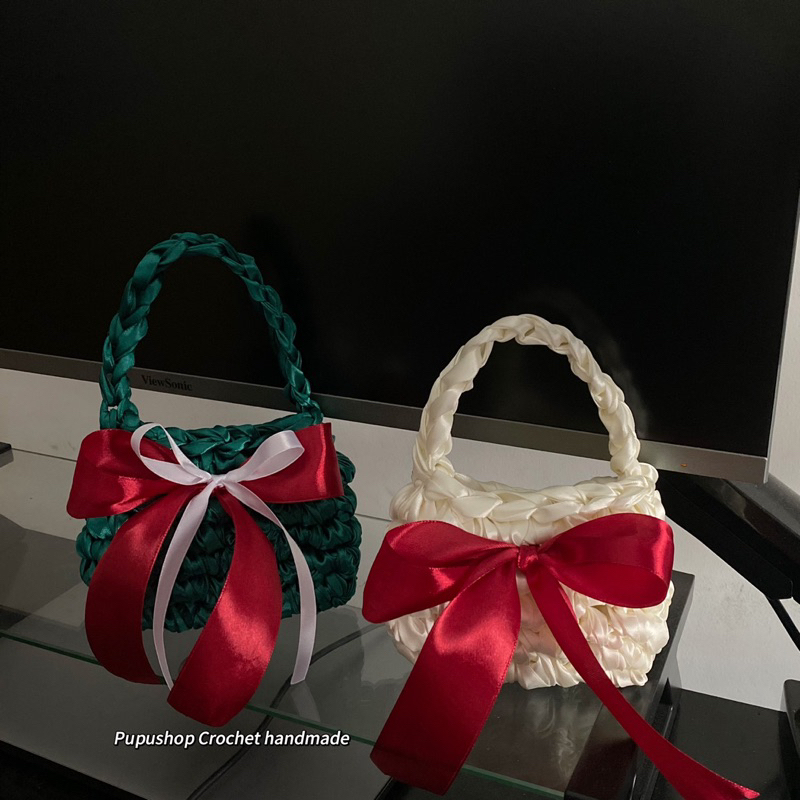 𝐑𝐢𝐛𝐛𝐨𝐧 𝐁𝐚𝐠 𝐂𝐡𝐫𝐢𝐬𝐭𝐦𝐚𝐬 🎀 | Túi ruy băng Handmade | Túi xách handmade