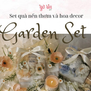 Candlerin garden gift set - set quà nến thơm và hoa decor
