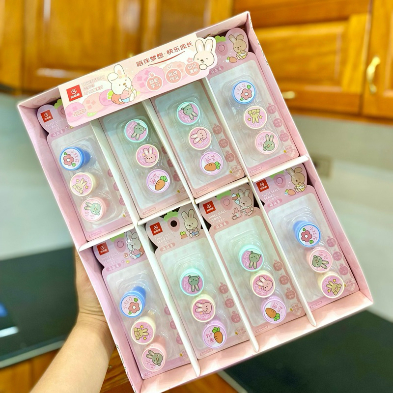 - Đồ Chơi Đóng Dấu Gấu, Mèo, Thỏ, Trái Cây Cute