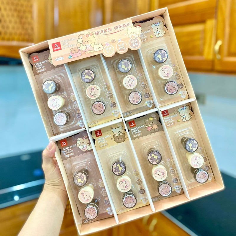 - Đồ Chơi Đóng Dấu Gấu, Mèo, Thỏ, Trái Cây Cute