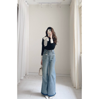  Áo thun nơ cổ rời lót lông thỏ mịn phối tay Samhyewear 