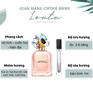 Mẫu thử nước Hoa Nữ Marc Jacobs Perfect 10ml - Dầu thơm hương hoa cỏ nữ tính gợi cảm lưu hương lâu