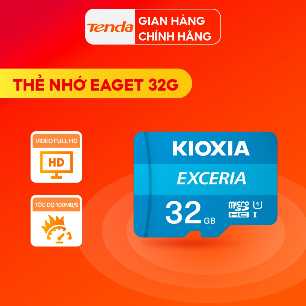 [Quà tặng không bán] Thẻ nhớ microSDHC Eaget 32GB upto 100MB/s - Hãng phân phối chính thức