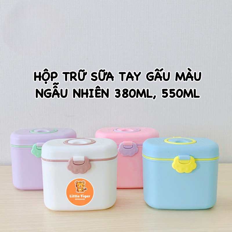 Hộp đựng sữa bột, đồ khô cho bé - Hộp chia sữa hình bàn chân gấu dễ thương Littletiger