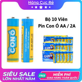 Bộ 10 viên pin tiểu con ó AA / 2A, pin Pinaco cho đồ chơi máy ảnh, remote tivi, máy tính - Shop Hàng Cực Rẻ