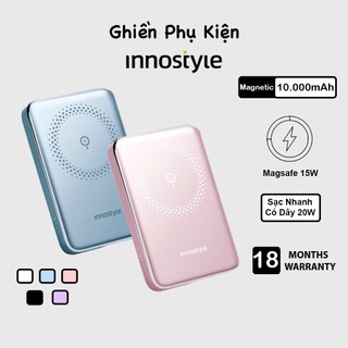 Sạc Dự Phòng Innostyle USA Magnetic 20W Powermag Slim Wireless PD/QC3.0 10000MAH