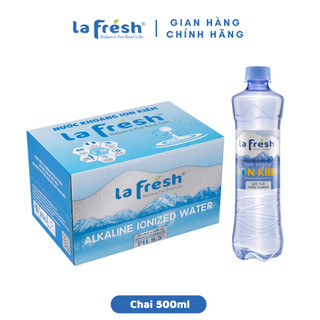  Thùng 24 Chai Nước Khoáng ION Kiềm Lafresh  500ml chai  