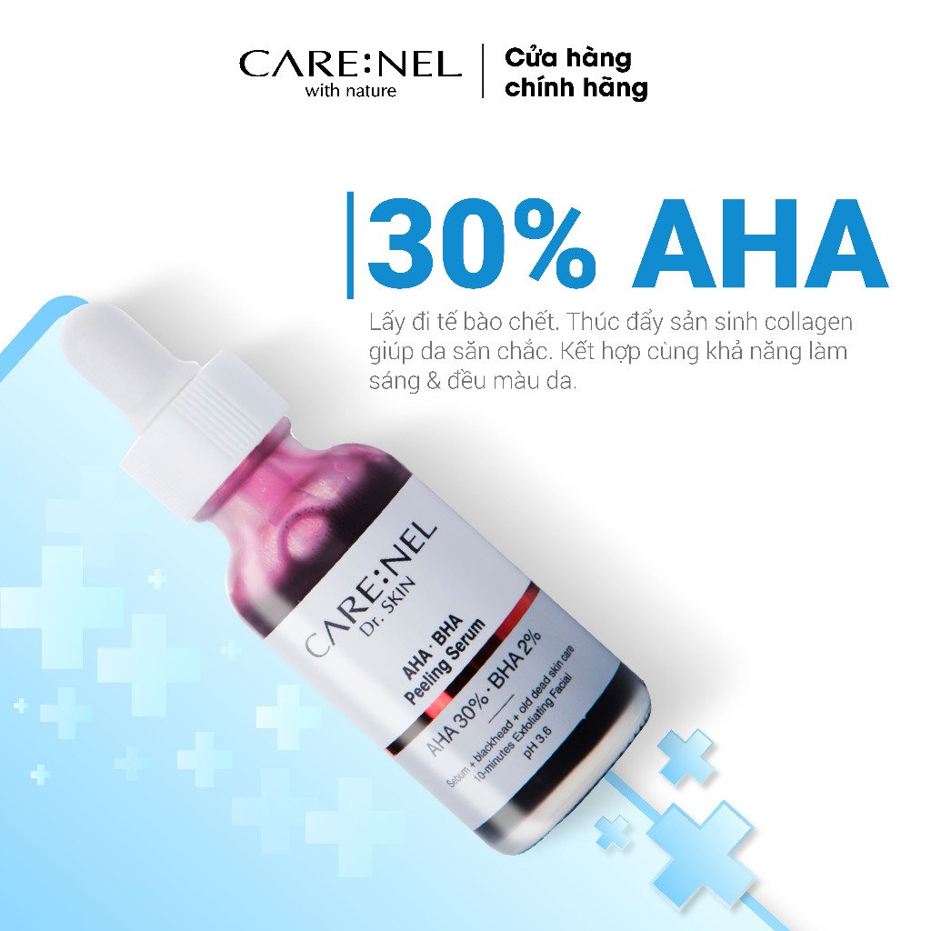 Tinh chất tẩy tế bào chết giảm mụn đầu đen CARE:NEL AHA BHA PEELING SERUM 30ml