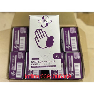 Găng tay cao su y tế có bột size M