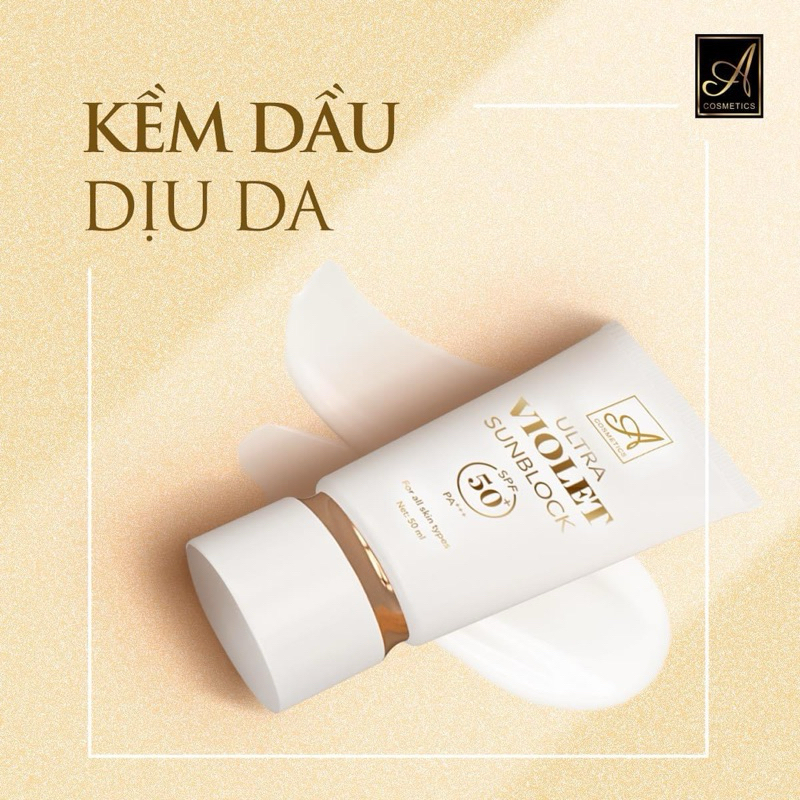 Kem chốn nắng vật lí dưỡng ẩm và dưỡng trắng da Acosmetics 50ml