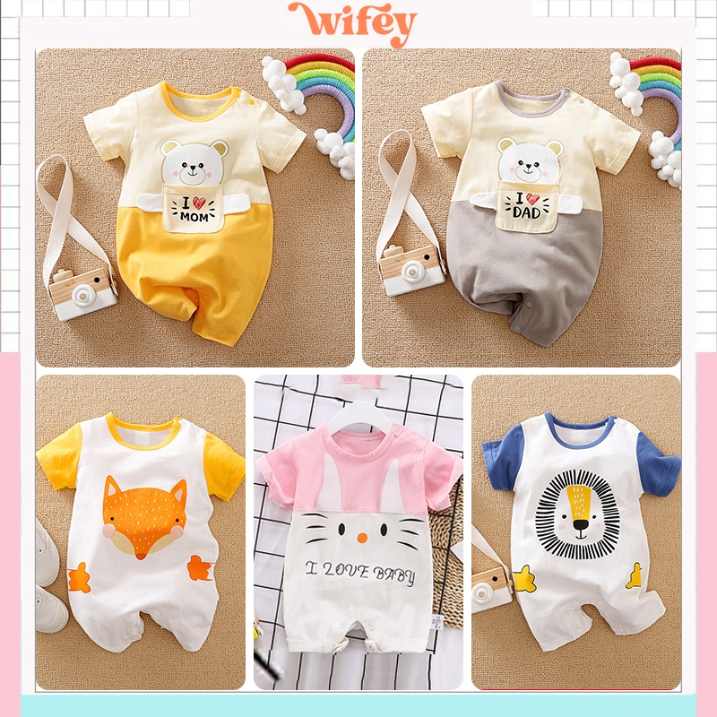 Bodysuit cho bé trai bé gái hình thú đáng yêu