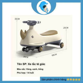 Xe lắc tê giác ( QUÀ TẶNG GOOBY KHÔNG BÁN)