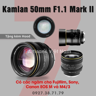 Ống kính Kamlan 50mm F1.1 Mark II - Lens chân dung xóa phông mù mịt cho Fujifilm, Sony, Canon EOS M và M4/3