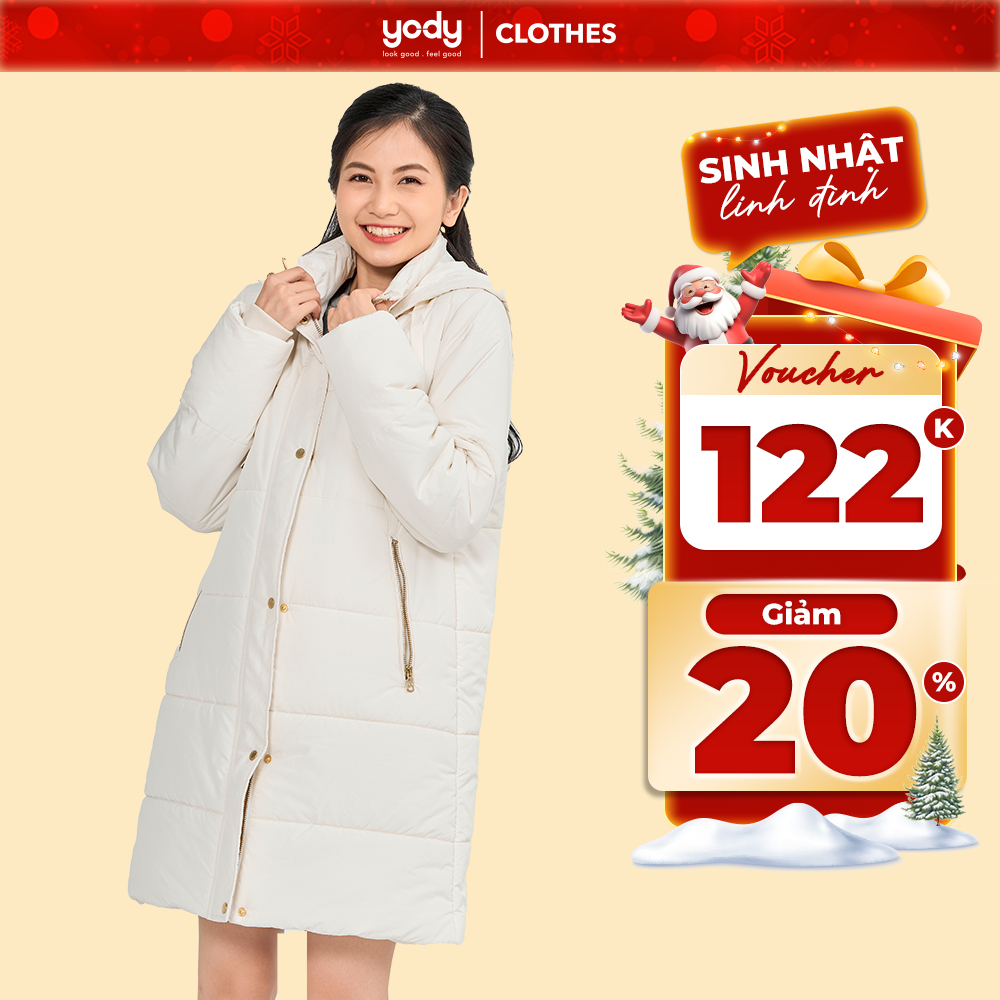 Áo phao nữ dáng dài YODY siêu nhẹ có phong cách thời trang mùa đông PVN6002
