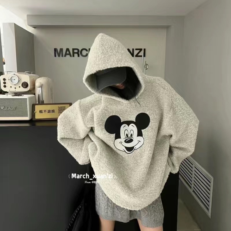 Áo Hoodie MicKey len xù dày dặn form/dáng Rộng Lilis Room