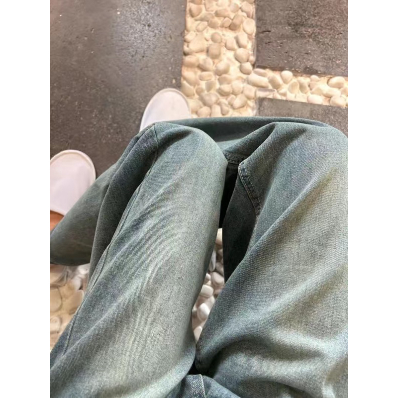 [Order - 1411] Quần Jean mài Xanh ống Suông/Xuông Rộng lilis room