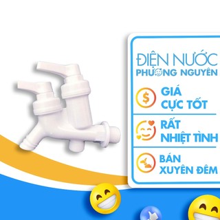Đầu vòi nước 2 đầu ra nhựa watertec, van nước 2 cổng xả tay gạt tiện lợi - mã wt001k