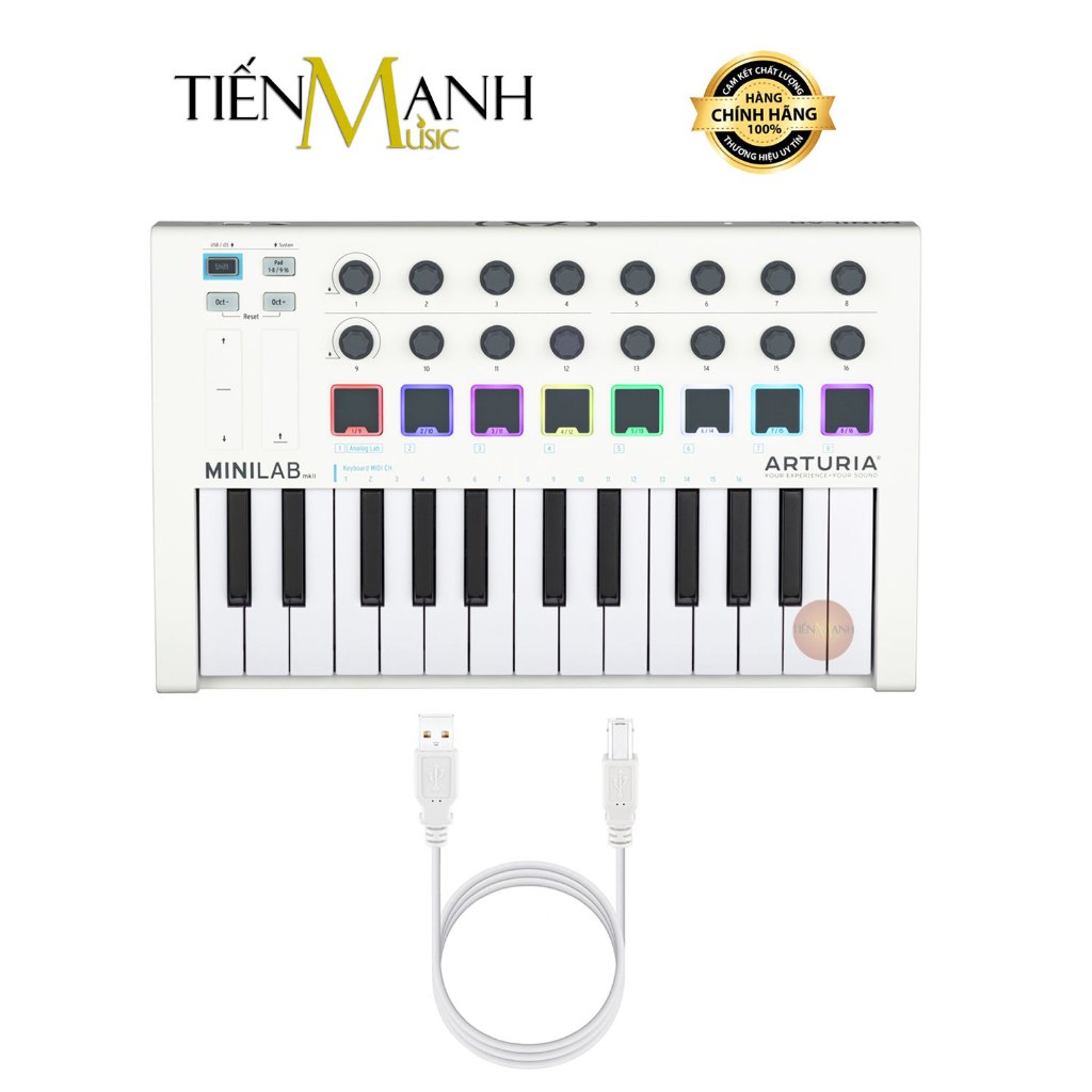 [Chính Hãng] Arturia MiniLab MKII - Midi Compact Keyboard Controller MK2 Bàn Phím Sáng Tác Sản Xuất Âm Nhạc Producer