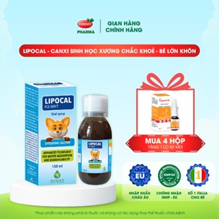 Lipocal - Canxi Sinh Học, Vitamin D3 K2 Bổ Sung Canxi Cho Bé, Tăng Chiều Cao, Xương Răng Chắc Khỏe
