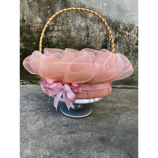 Giỏ hoa quả màu tone hồng đất