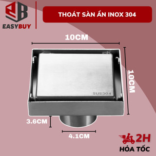 Ga thoát sàn ngăn mùi dòng âm gạch Inox 304 cho ống chờ phễu thoát sàn ngăn mùi cao cấp BC007