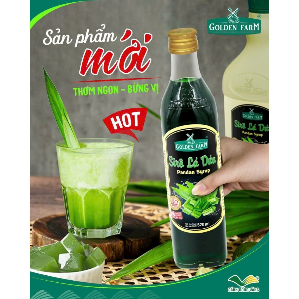 Siro ,Syrup Pandan Lá nếp Monin,Frendy,Golden farm