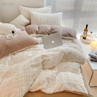 Bộ vỏ chăn ga gối 4 món nỉ lông chồn, set Nỉ Nhung Cao Cấp suhali.shop