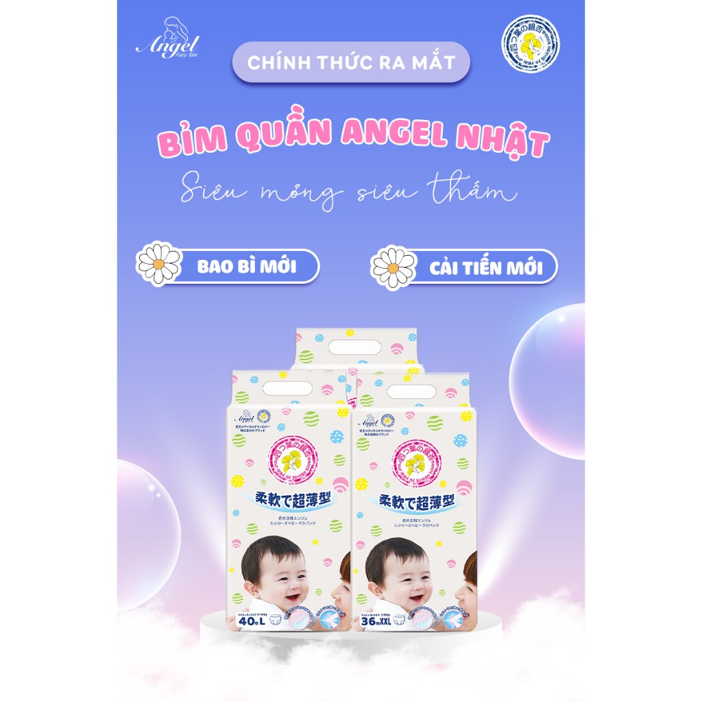 Bỉm Quần Angel Nhật Size M42-L40-XL38-XXL36-XXXL34