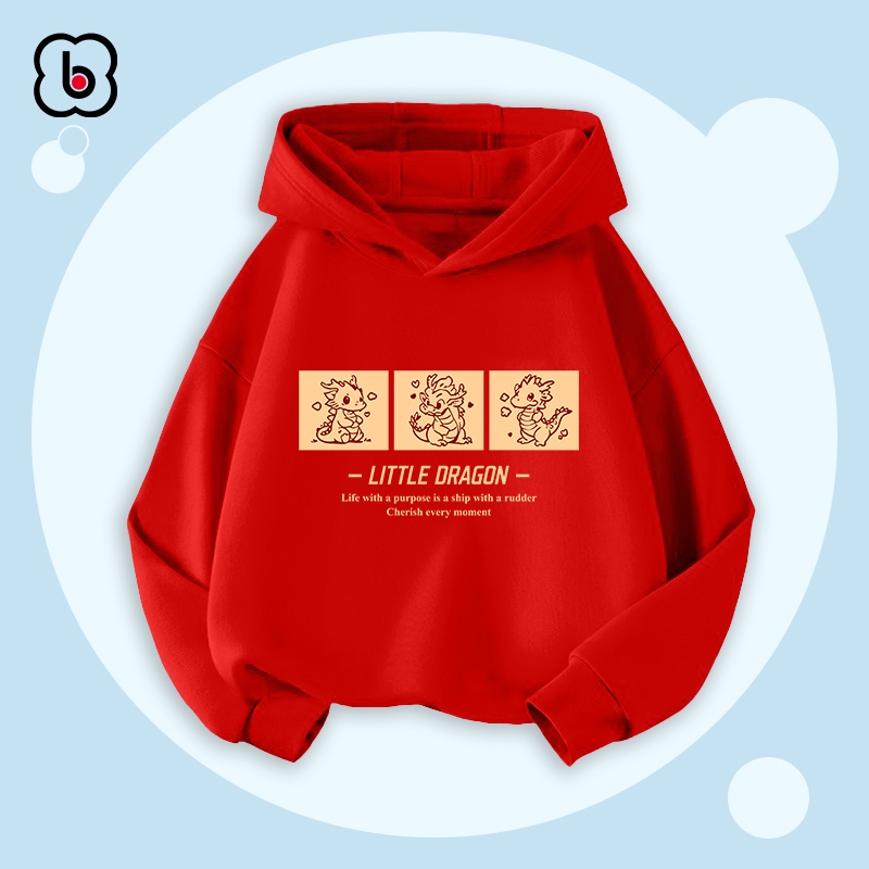 Áo hoodie cho bé Happy New Year 2024 áo khoác nỉ cho bé trai bé gái BabyloveGO