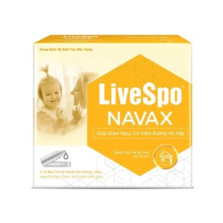 Dung dịch vệ sinh tai mũi họng livespo navax kids vàng cho trẻ sơ sinh