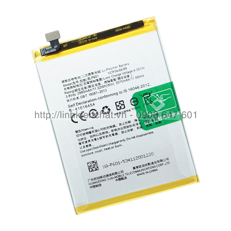 Pin Oppo A59 A59s 2 Sim 2980mAh Zin - Hàng nhập Khẩu