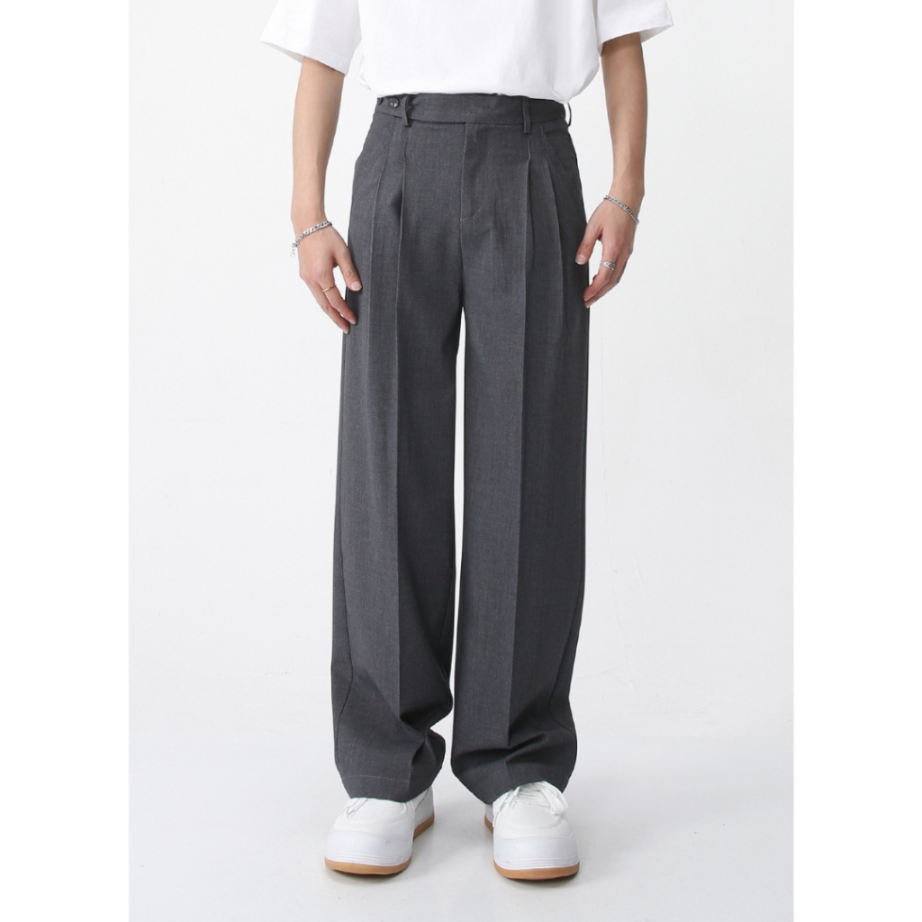Quần Trousers Pants Out.3r S90, Ống Suông, Lưng Cao, Form Unisex, Vải Âu Nhập Khẩu, 2 Màu Đen Và Xám