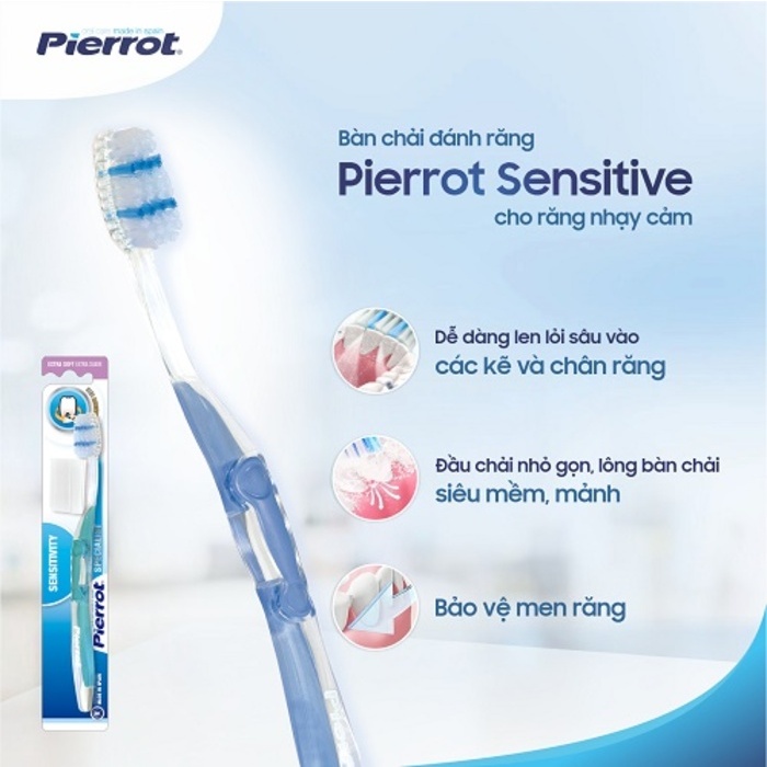 Bàn chải đánh răng dành cho răng nhạy cảm Pierrot Sensitive