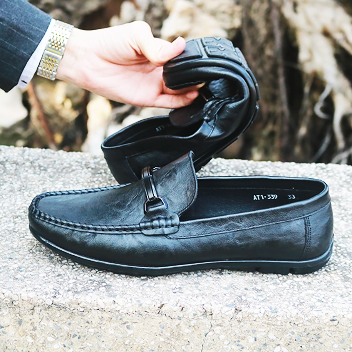 Giày lười nam da bò napan nhập khẩu - hàng cao cấp êm chân, mềm mại dễ sử dụng - bảo hành 12 tháng