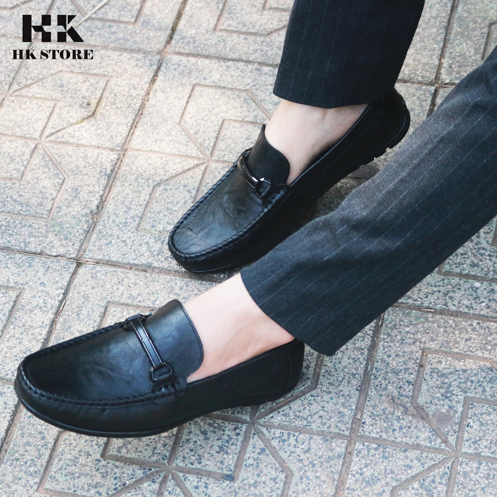 Giày lười nam da bò napan nhập khẩu - hàng cao cấp êm chân, mềm mại dễ sử dụng - bảo hành 12 tháng