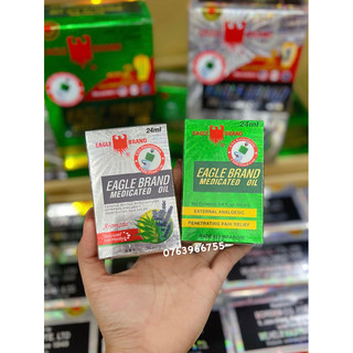 Dầu gió xanh con ó 2 nắp 24ml mỹ, trắng mỹ