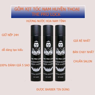 Gôm Xịt Tóc Nam The Pro Lock 420ml chính hãng keo xịt tóc Nam Chuẩn Salon