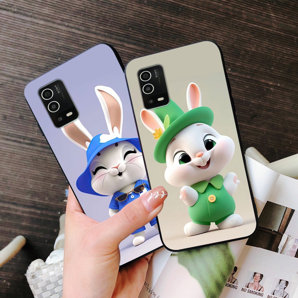 Ốp lưng oppo a55 4g / oppo a55 5g in hình thỏ dễ thương