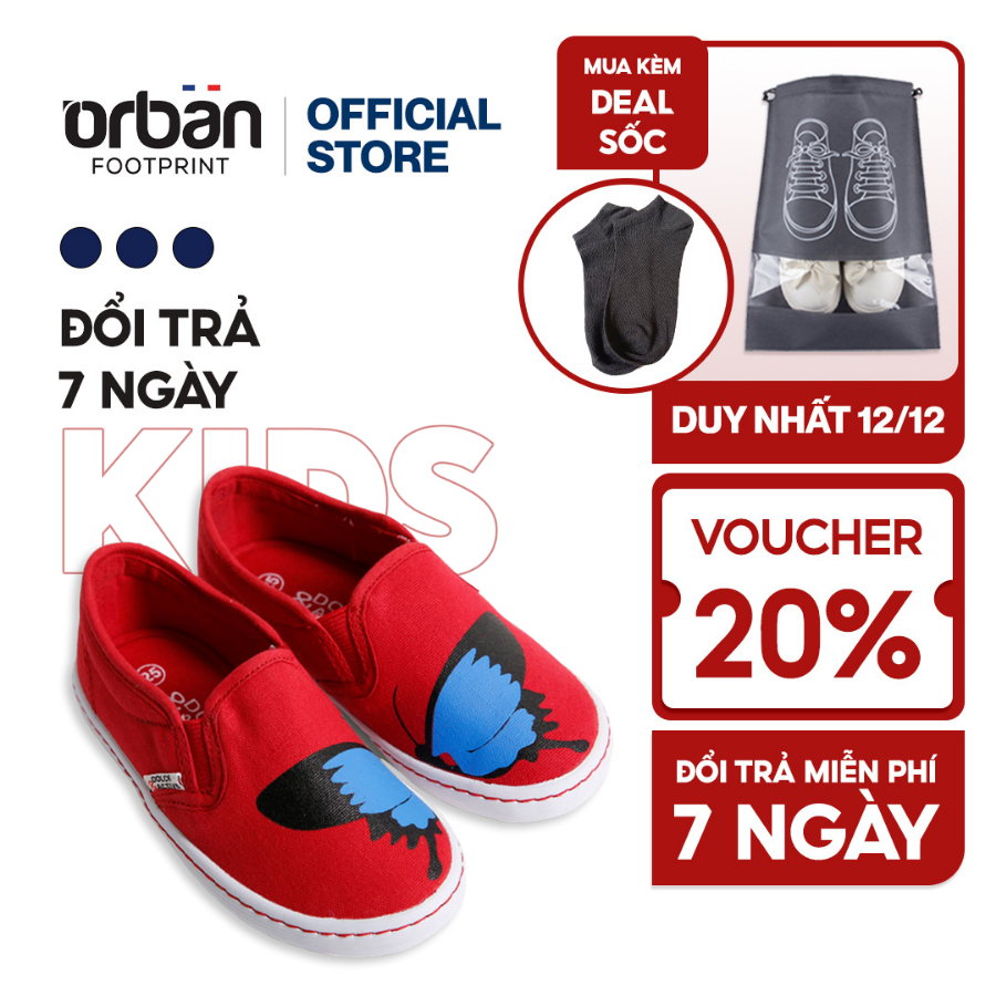 D&A giầy slipon bé gái BG1704 ngộ nghĩnh dễ thương cho bé